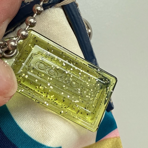 Coach Peyton Signature Multicolored Sateen Scarf Print Bag - Picture 3 of 16